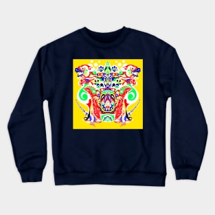 the marvelous kaijuu wallpaper art in mandala madness ecopop Crewneck Sweatshirt